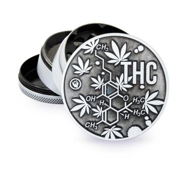 Fire Flow Grinder 4 Parts THC Molecule (60mm)