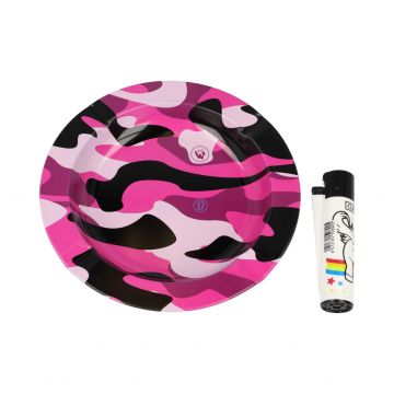 Fire Flow Ashtray Camouflage Pink