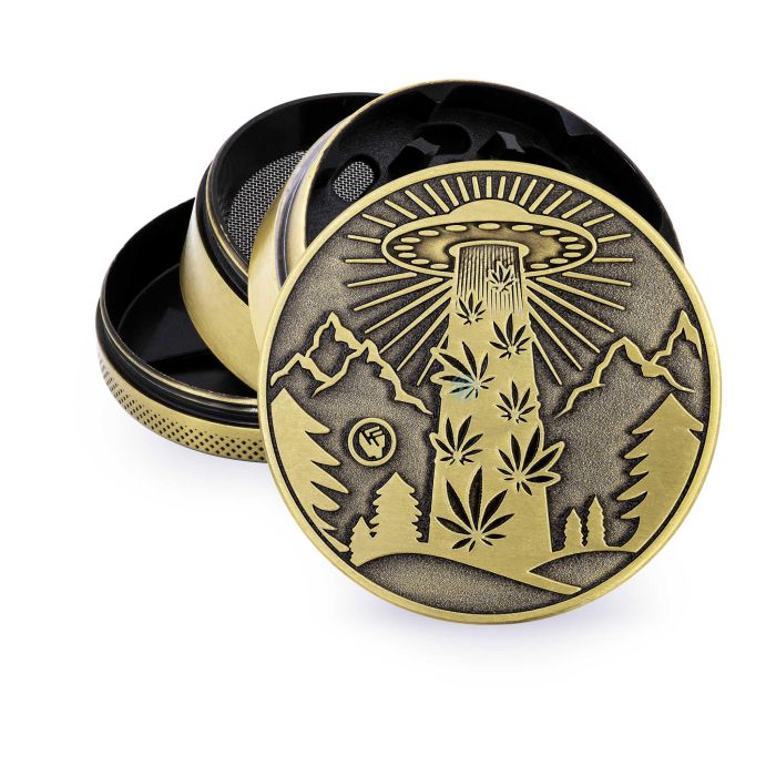 Gold Herb Grinder PRO 420 Smoke Shop - PRO 420