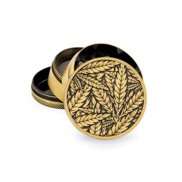 Fire Flow Grinder 4 Parts Gold LEAVES #33