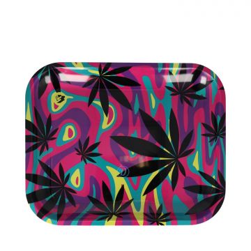 Fire Flow Rolling Tray Neon Leaves #2