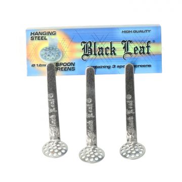 Black Leaf Stainless Steel Spoon Screens 12mm