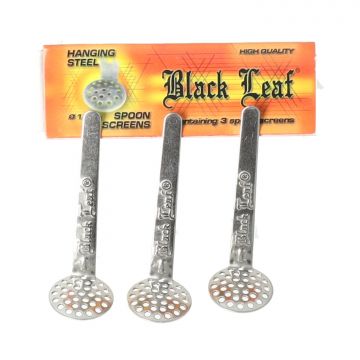 Black Leaf Stainless Steel Spoon Screens 15mm