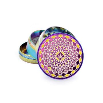 Fire Flow Grinder 4 Parts Icy Leaf Pattern