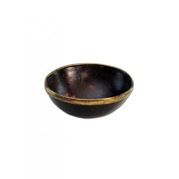 Blazey Coconut Mixing Bowl Brass Rim 80mm