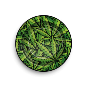 Fire Flow Ashtray Leaves 33 Green