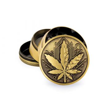 Fire Flow Grinder 4 Parts Gold Geometrical Leaf