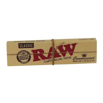 RAW Classic Connoisseur King Size Slim + Prerolled Tips