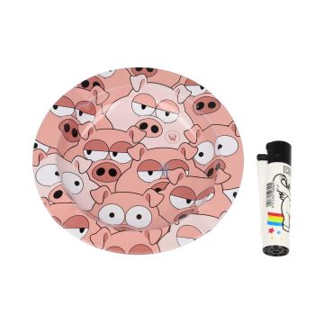 Fire Flow Ashtray Mixed Pattern Pigs