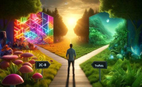 Truffels vs 2C-B: Een Kleurrijke Vergelijking